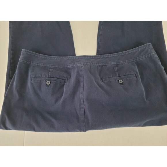 Chaps Womens Pants 22W Plus Capri Solid Blue Zip Slash Pocket Casual CAP48E - Picture 6 of 8